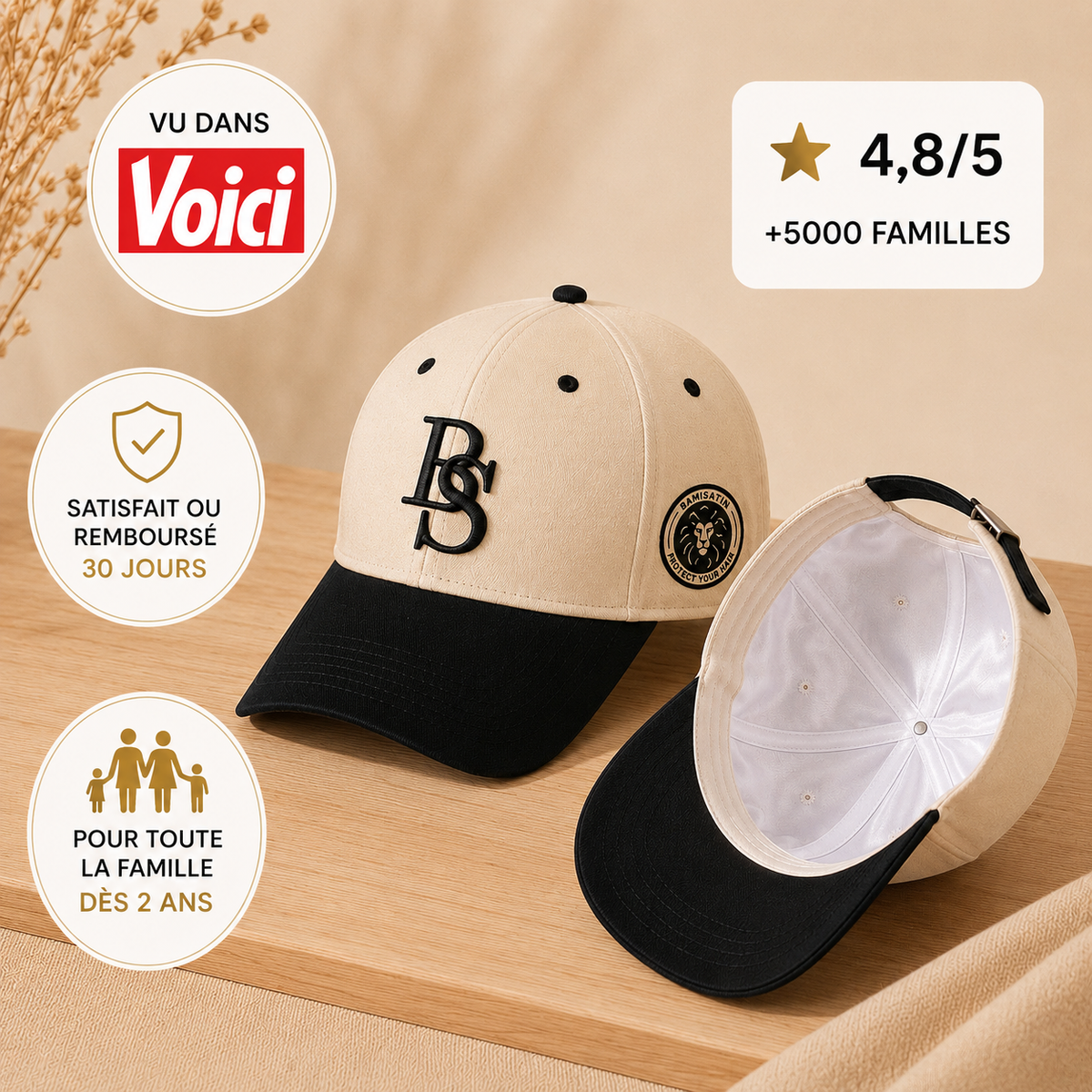 Casquette BAMI™ - Intérieur Satin