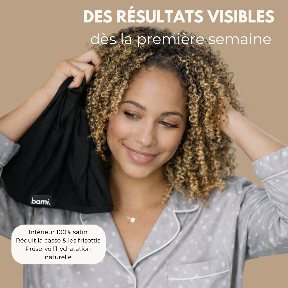 Bonnet de Nuit BAMI™- Intérieur satin