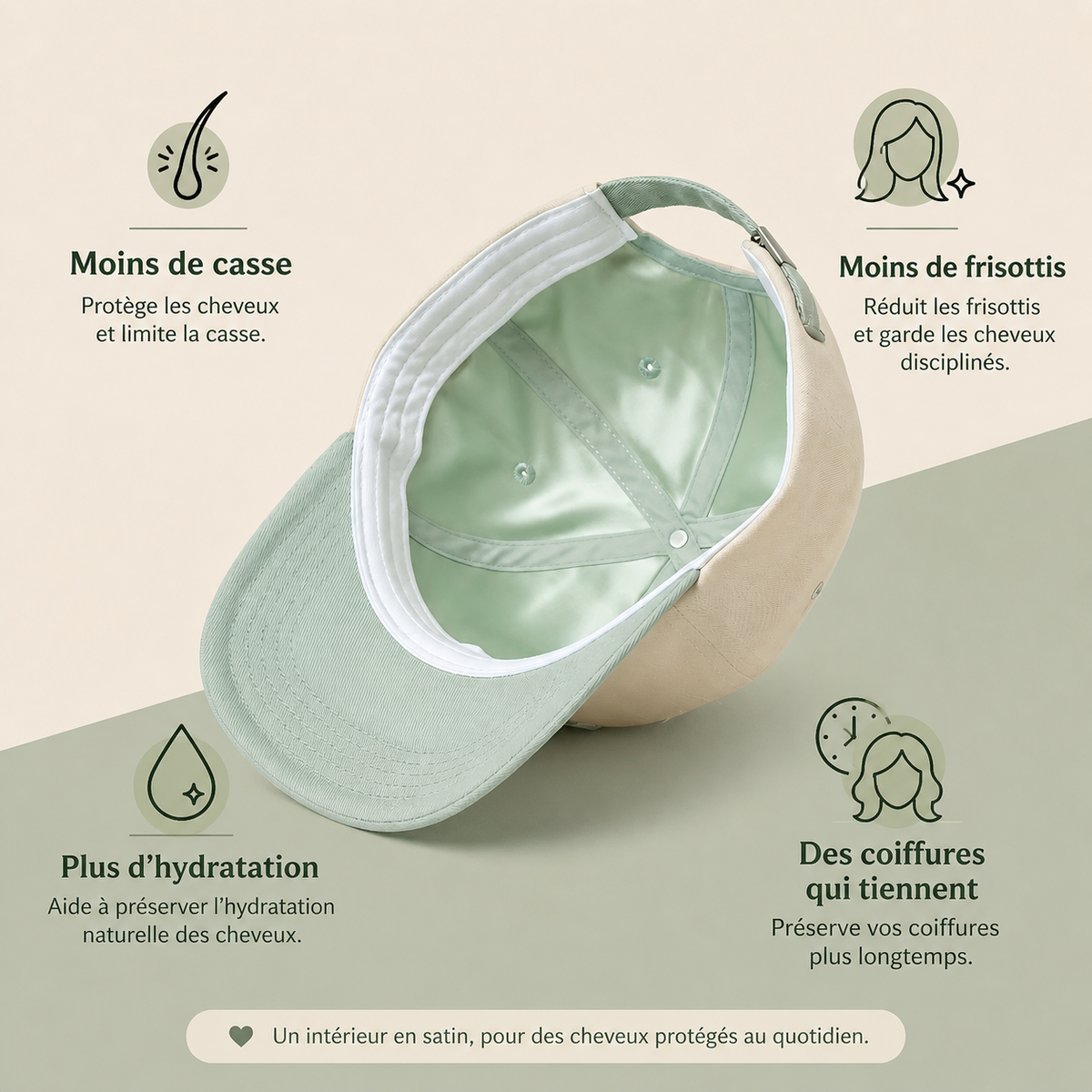 Casquette BAMI™ - Intérieur Satin